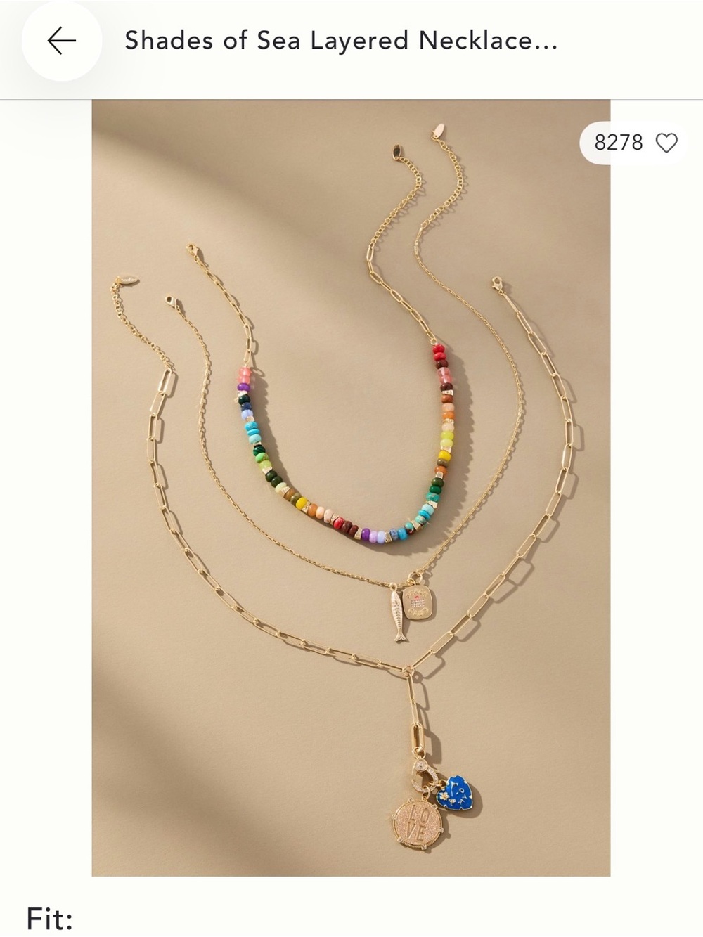 Anthropologie Gold Layered charm necklaces